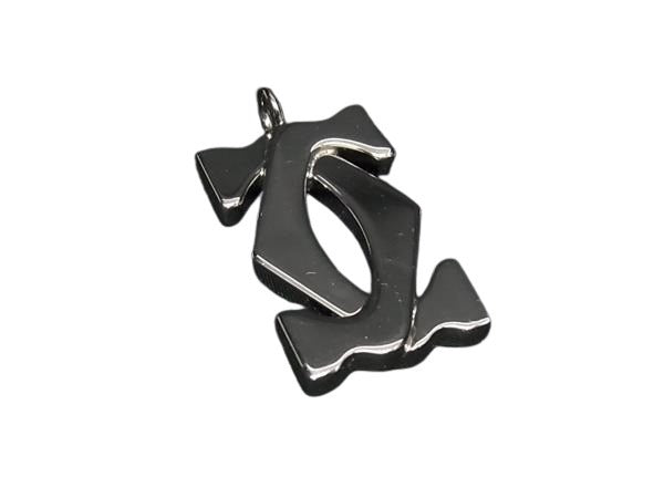 Cartier カルティエ ペンダント 2Cロゴ ネックレストップ シルバー メタル ユニセックス 美品