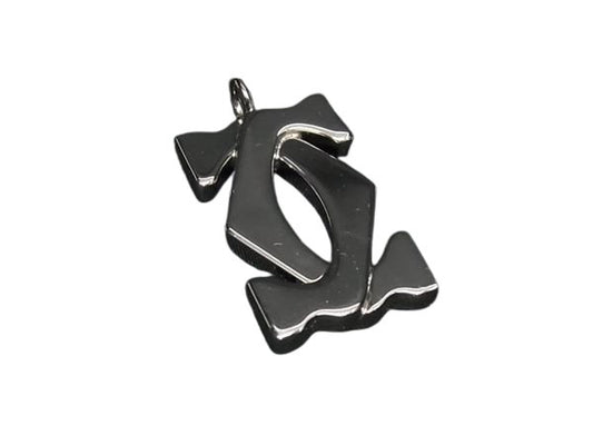 Cartier カルティエ ペンダント 2Cロゴ ネックレストップ シルバー メタル ユニセックス 美品