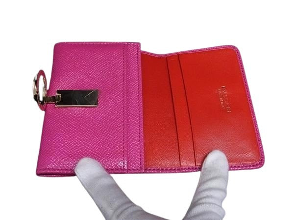 BVLGARI ブルガリ 名刺入れ ブルガリブルガリ ロゴクリップ カードケース 282477 ピンクスピネル レザー レディース ゴールド金具 超美品