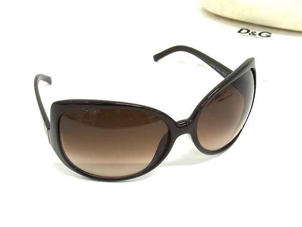 DOLCE＆GABBANA ドルチェ&ガッバーナ アイウェア サングラス DG6035 572/13 ブラウン系 プラスチック レディース ゴールド金具 美品