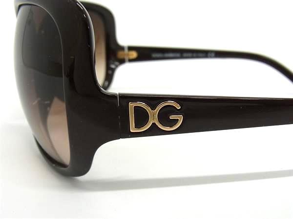 DOLCE＆GABBANA ドルチェ&ガッバーナ アイウェア サングラス DG6035 572/13 ブラウン系 プラスチック レディース ゴールド金具 美品