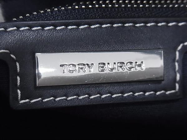 TORY BURCH トリーバーチ ハンドバッグ トリー ツイル スモール トート 135043 ナチュラル×ネイビー系 キャンバス レディース 2WAY ショルダーバッグ ゴールド金具 美品
