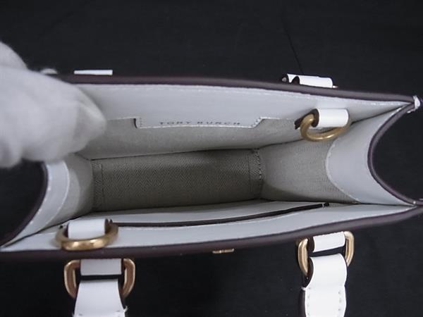 TORY BURCH トリーバーチ ハンドバッグ エマーソン ミニショッパートート GEO 10009171 ピンク系×ホワイト系 PVC×レザー レディース 2WAY ショルダーバッグ 超美品