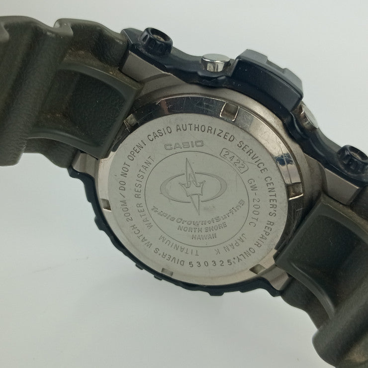 CASIO カシオ 腕時計 GSHOCK フロッグマン トリプルクラウン GW 200TC ブラック文字盤 ラバー メンズ