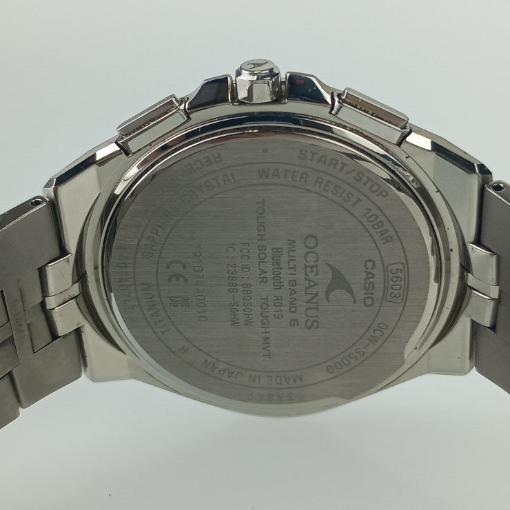 CASIO カシオ 腕時計 オシアナス マンタ OCW S5000 1AJF ブラック文字盤 TI メンズ