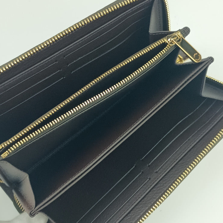 LOUIS VUITTON ルイヴィトン 長財布 モノグラム ジッピーウォレット N80148 ブラウン パイソン ユニセックス ラウンドファスナー エキゾチックレザー ゴールド金具 超美品