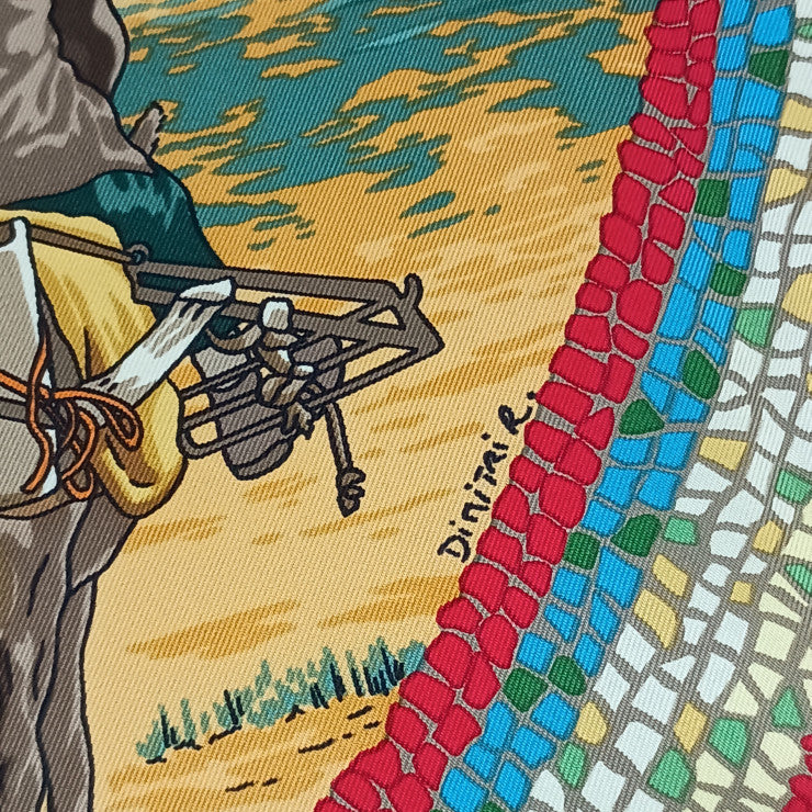 HERMES エルメス スカーフ カレ90 SOUS LE CEDRE マルチカラー シルク レディース 大判 超美品