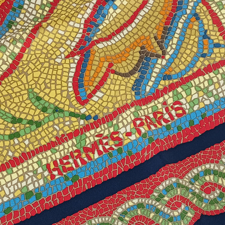 HERMES エルメス スカーフ カレ90 SOUS LE CEDRE マルチカラー シルク レディース 大判 超美品