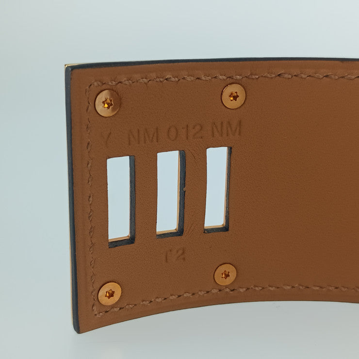 HERMES エルメス ブレスレット アス・ドゥ・クール ブラック レザー レディース ピンクゴールド金具 美品