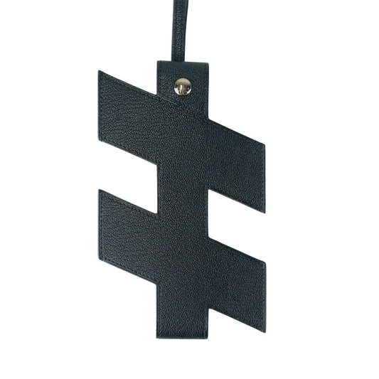 HERMES エルメス フォンケース Hタグ フォンケース ブラック レザー ユニセックス シルバー金具 超美品