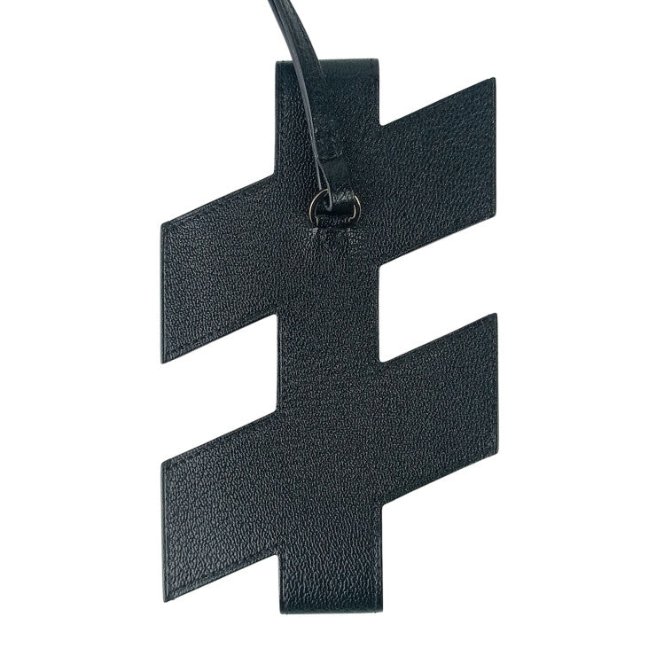 HERMES エルメス フォンケース Hタグ フォンケース ブラック レザー ユニセックス シルバー金具 超美品