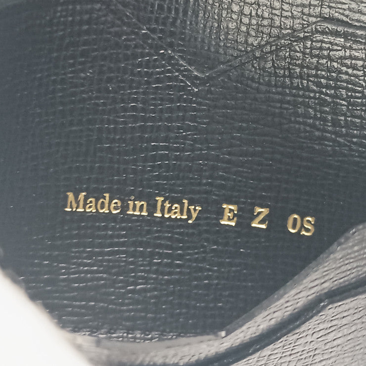 VALEXTRA ヴァレクストラ カードケース ジップアラウンドカードホルダー V8L34 ブラック グレインドカーフスキン ユニセックス ラウンドファスナー 札入れ シルバー金具 超美品