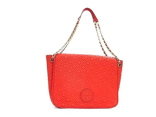 TORY BURCH トリーバーチ ショルダーバッグ レッド レザー レディース チェーン