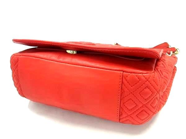 TORY BURCH トリーバーチ ショルダーバッグ レッド レザー レディース チェーン