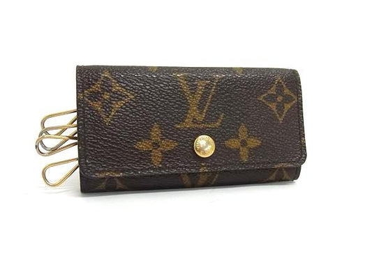 LOUIS VUITTON ルイヴィトン キーケース モノグラム ミュルティクレ4 M62631 ブラウン PVC レザー ユニセックス 4連