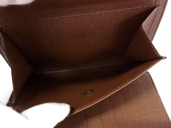 LOUIS VUITTON ルイヴィトン 三つ折り財布 モノグラム ポルトトレゾール エテュイ パピエ M61202 ブラウン PVC レザー ユニセックス
