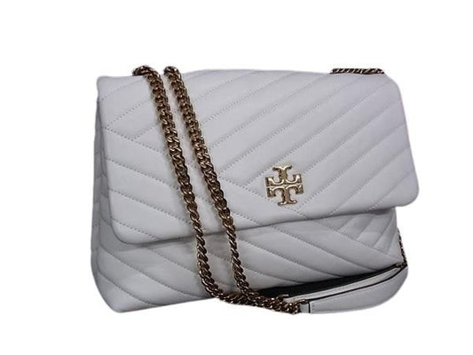 TORY BURCH トリーバーチ ショルダーバッグ キラ ホワイト系 レザー レディース チェーン キルティング ゴールド金具