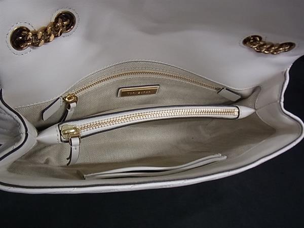 TORY BURCH トリーバーチ ショルダーバッグ キラ ホワイト系 レザー レディース チェーン キルティング ゴールド金具