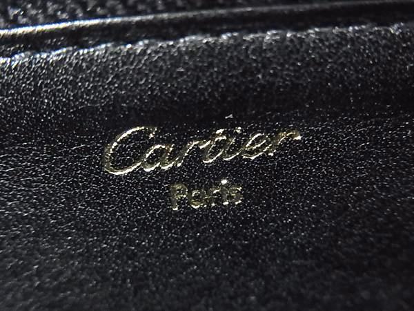 Cartier カルティエ ポーチ パンテール ブラック レザー レディース ゴールド金具 美品