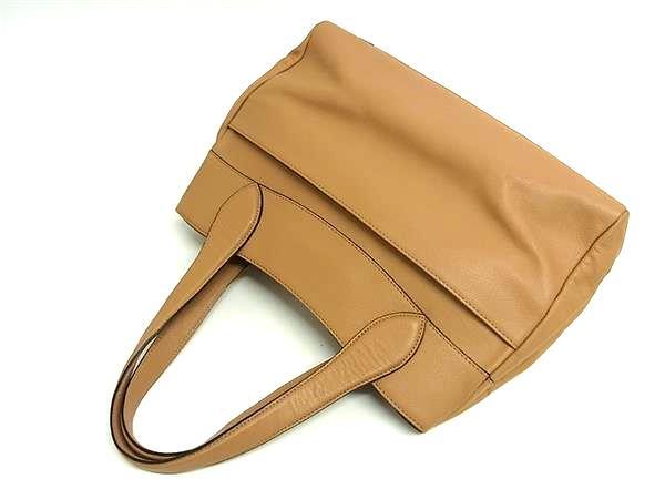 ADMJ エーディーエムジェイ ハンドバッグ ブラウン レザー レディース ワッペン ターンロック ゴールド金具