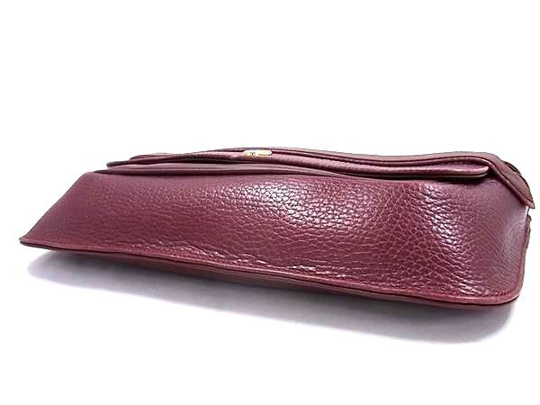 Cartier カルティエ クラッチバッグ マストライン ボルドー系 レザー レディース ゴールド金具