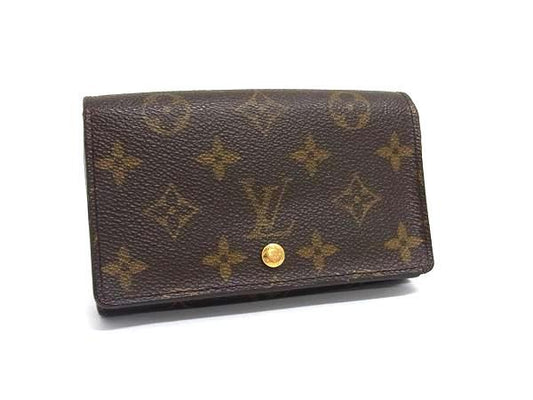LOUIS VUITTON ルイヴィトン 財布 モノグラム ポルトモネ ビエ トレゾール M61730 ブラウン PVC レザー レディース 二つ折り 財布