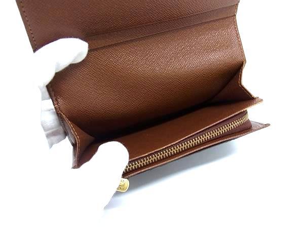 LOUIS VUITTON ルイヴィトン 財布 モノグラム ポルトモネ ビエ トレゾール M61730 ブラウン PVC レザー レディース 二つ折り 財布