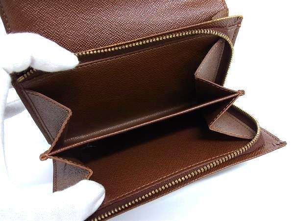 LOUIS VUITTON ルイヴィトン 財布 モノグラム ポルトモネ ビエ トレゾール M61730 ブラウン PVC レザー レディース 二つ折り 財布