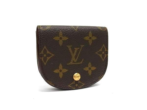 LOUIS VUITTON ルイヴィトン コインケース モノグラム ポルト モネ グゼ M61970 ブラウン PVC レザー ユニセックス 美品