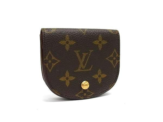 LOUIS VUITTON ルイヴィトン コインケース モノグラム ポルト モネ グゼ M61970 ブラウン PVC レザー ユニセックス 美品