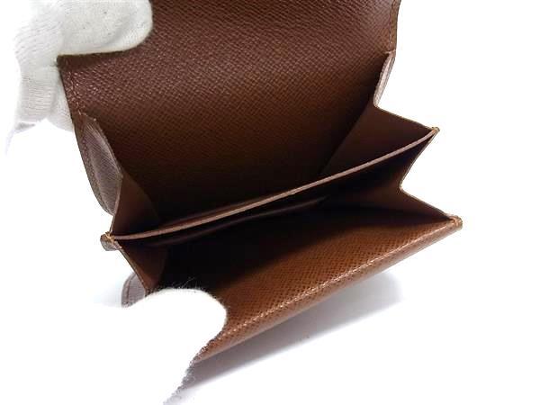 LOUIS VUITTON ルイヴィトン コインケース モノグラム ポルト モネ グゼ M61970 ブラウン PVC レザー ユニセックス 美品