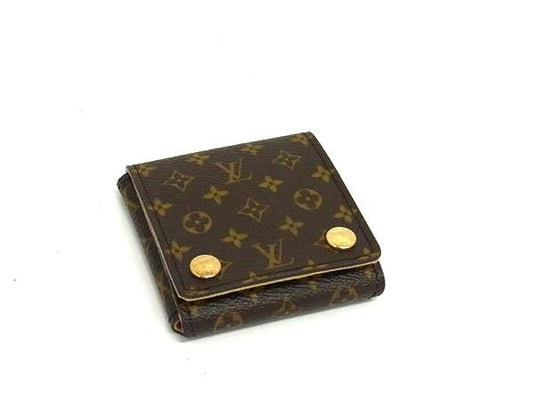 LOUIS VUITTON ルイヴィトン ジュエリーケース ポーチ モノグラム ブラウン PVC レザー ユニセックス 美品
