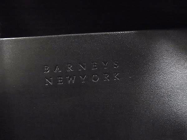 BARNEYS NEWYORK バーニーズ ニューヨーク ハンドバッグ 2WAY トートバッグ ブラック レザー ユニセックス シルバー金具 美品