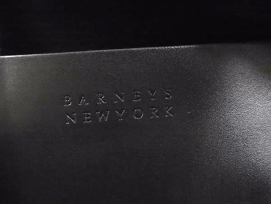 BARNEYS NEWYORK バーニーズ ニューヨーク ハンドバッグ 2WAY トートバッグ ブラック レザー ユニセックス シルバー金具 美品