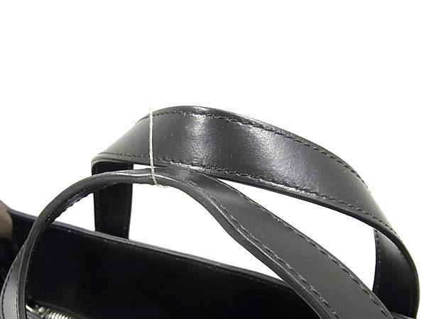 BARNEYS NEWYORK バーニーズ ニューヨーク ハンドバッグ 2WAY トートバッグ ブラック レザー ユニセックス シルバー金具 美品