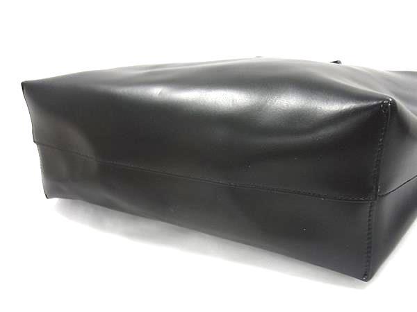 BARNEYS NEWYORK バーニーズ ニューヨーク ハンドバッグ 2WAY トートバッグ ブラック レザー ユニセックス シルバー金具 美品