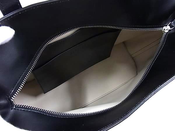 BARNEYS NEWYORK バーニーズ ニューヨーク ハンドバッグ 2WAY トートバッグ ブラック レザー ユニセックス シルバー金具 美品