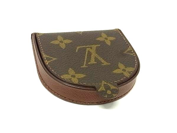 LOUIS VUITTON ルイヴィトン コインケース モノグラム ポルトモネ キュベット M61960 ブラウン PVC レザー ユニセックス 美品