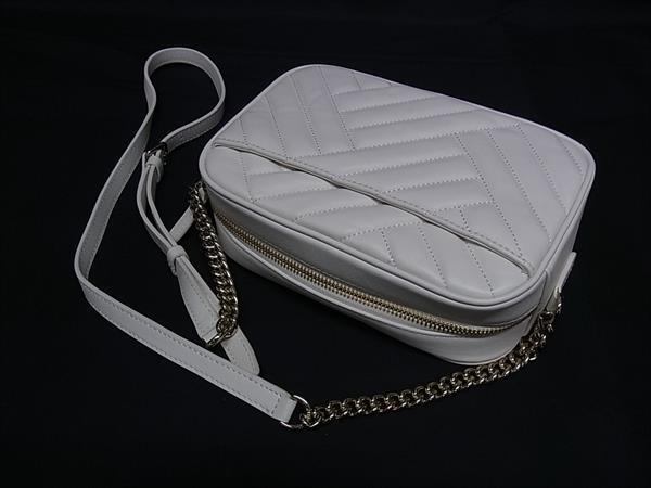 METROCITY メトロシティ ショルダーバッグ カメラバッグ M221MQ30721 アイボリー レザー レディース キルティング ゴールド金具 超美品