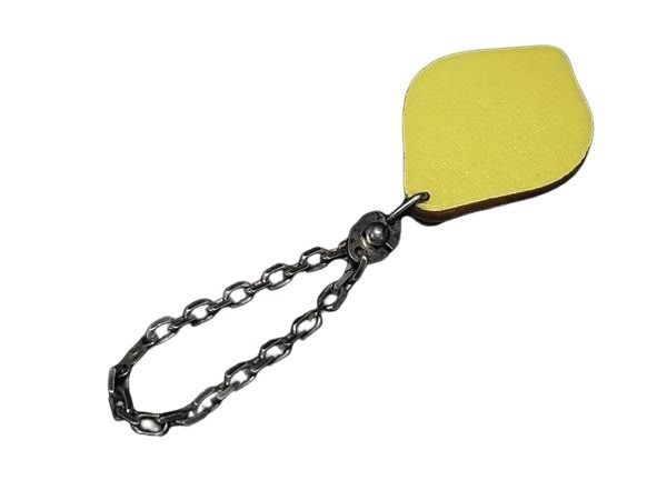 HERMES エルメス バッグチャーム フルーツポルトクレ イエロー レザー ユニセックス