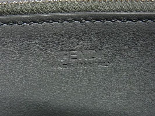 FENDI フェンディ 財布 セレリア ピーカブー 8M0427 ライトグリーン レザー レディース 二つ折り 長財布 シルバー金具 美品