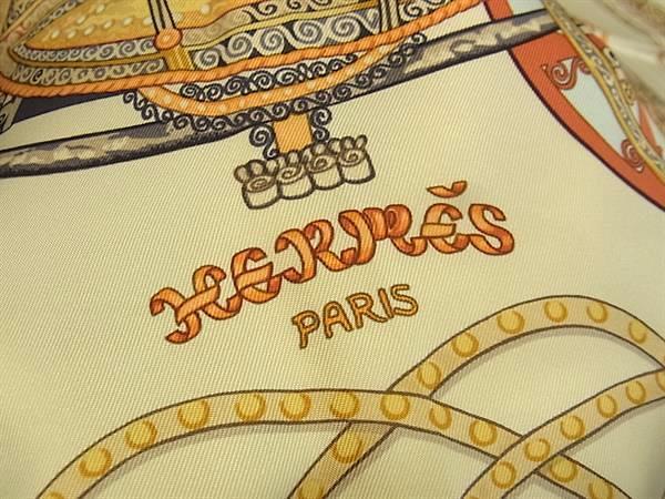 HERMES エルメス スカーフ カレ90 マルチカラー シルク100％ レディース paperole 馬車と貴族