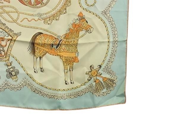 HERMES エルメス スカーフ カレ90 マルチカラー シルク100％ レディース paperole 馬車と貴族