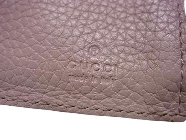 GUCCI グッチ 財布 アニマリエ 498094 ライトピンク レザー レディース 蜂 ビー 二つ折り財布 ゴールド金具