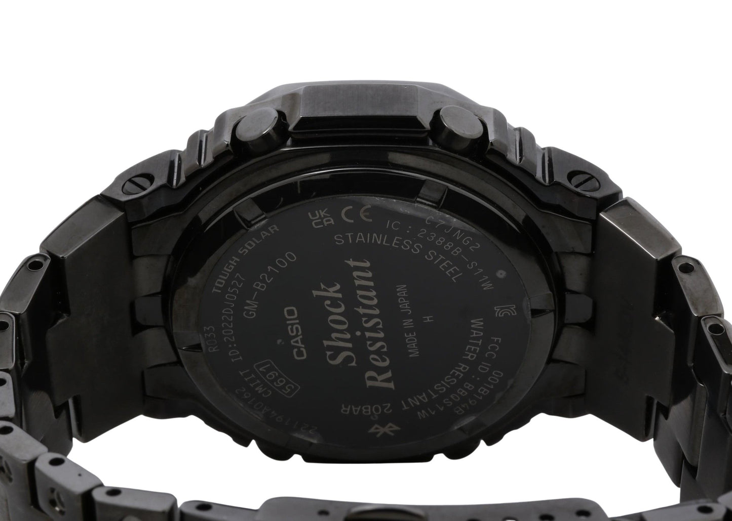 CASIO カシオ 時計 GSHOCK FULL METAL 2100 Series GMB2100BD1AJF ブラック ステンレススチール メンズ デジアナ 美品