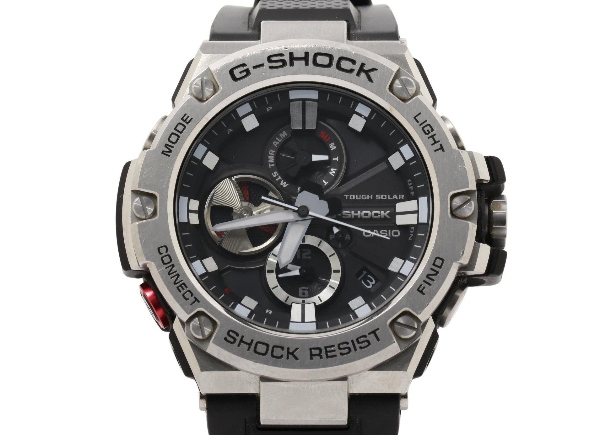 CASIO カシオ 時計 GSHOCK GSTEEL GSTB100 Series GSTB1001AJF ブラック シルバー 樹脂／ステンレススチール メンズ アナログ