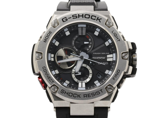 CASIO カシオ 時計 GSHOCK GSTEEL GSTB100 Series GSTB1001AJF ブラック シルバー 樹脂／ステンレススチール メンズ アナログ