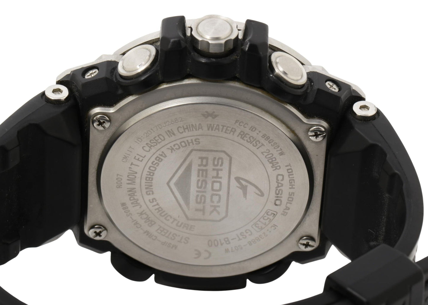 CASIO カシオ 時計 GSHOCK GSTEEL GSTB100 Series GSTB1001AJF ブラック シルバー 樹脂／ステンレススチール メンズ アナログ