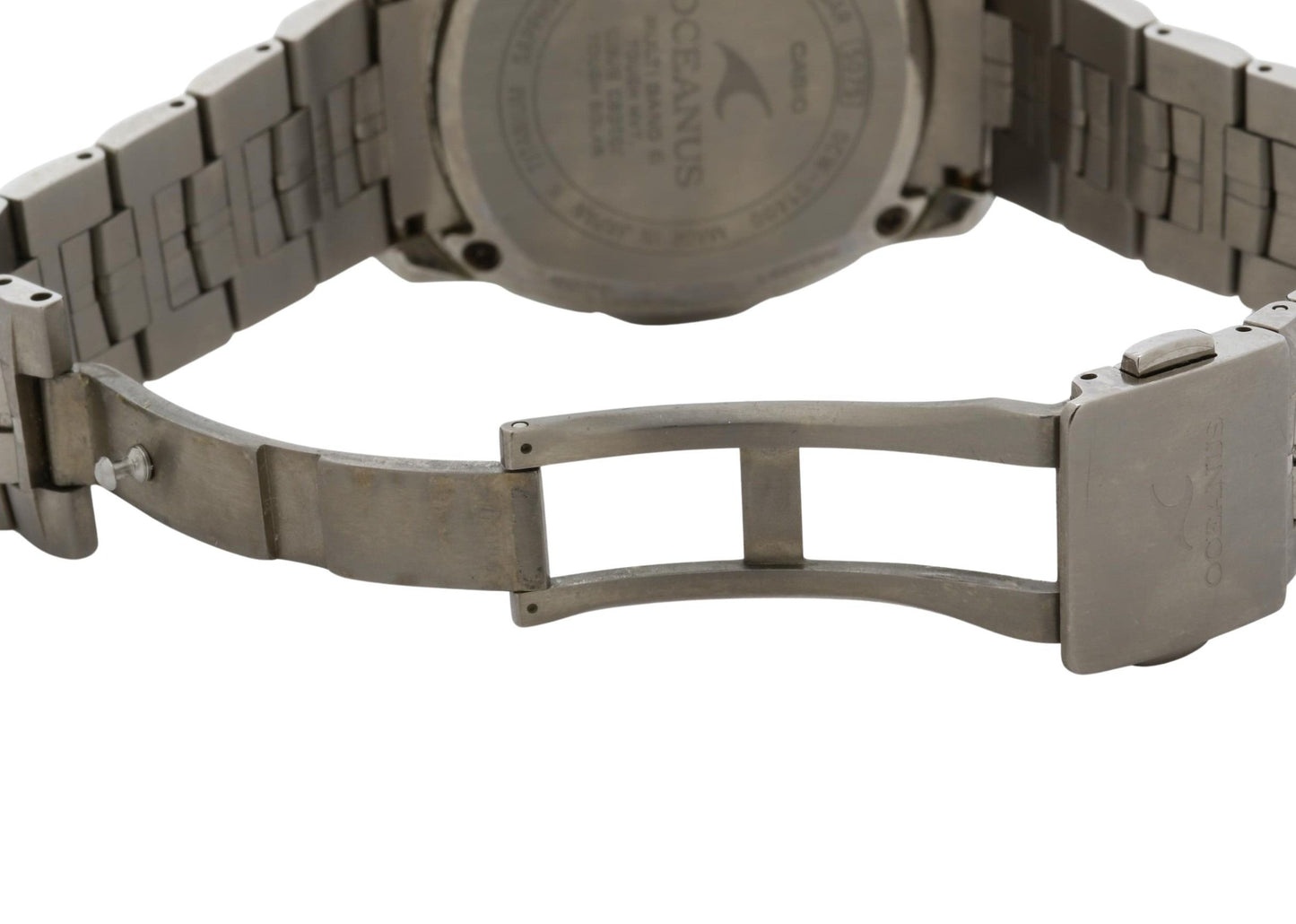 CASIO カシオ 時計 オシアナス マンタl OCWS1400 ブラック シルバー チタン メンズ アナログ 美品