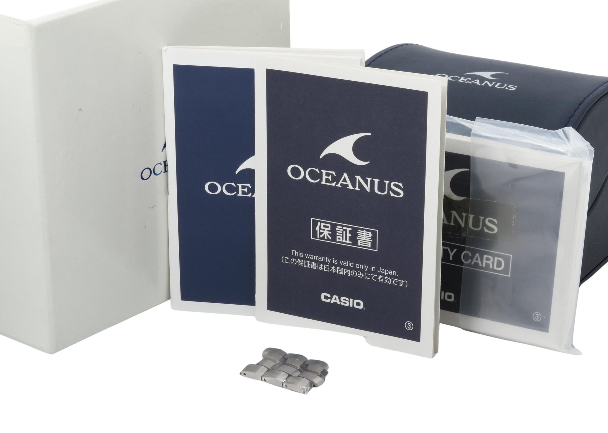 CASIO カシオ 時計 オシアナス マンタl OCWS1400 ブラック シルバー チタン メンズ アナログ 美品